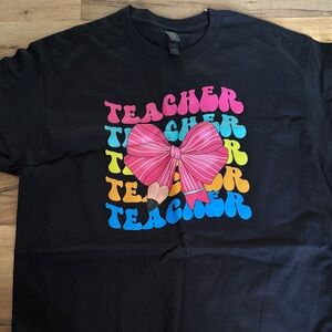 Gildan Black Teacher Graphic Tee